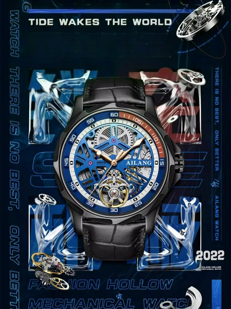 AILANG Luxury Skeleton Automatic Watch for Men Tourbillon Mechanical Men Wristwatch Waterproof Sport Trend Watch with 41mm Dial
AILANG Luxury Skeleton Automatic Watch for Men Tourbillon Mechanical Men Wristwatch Waterproof Sport Trend Watch with 41mm Dial