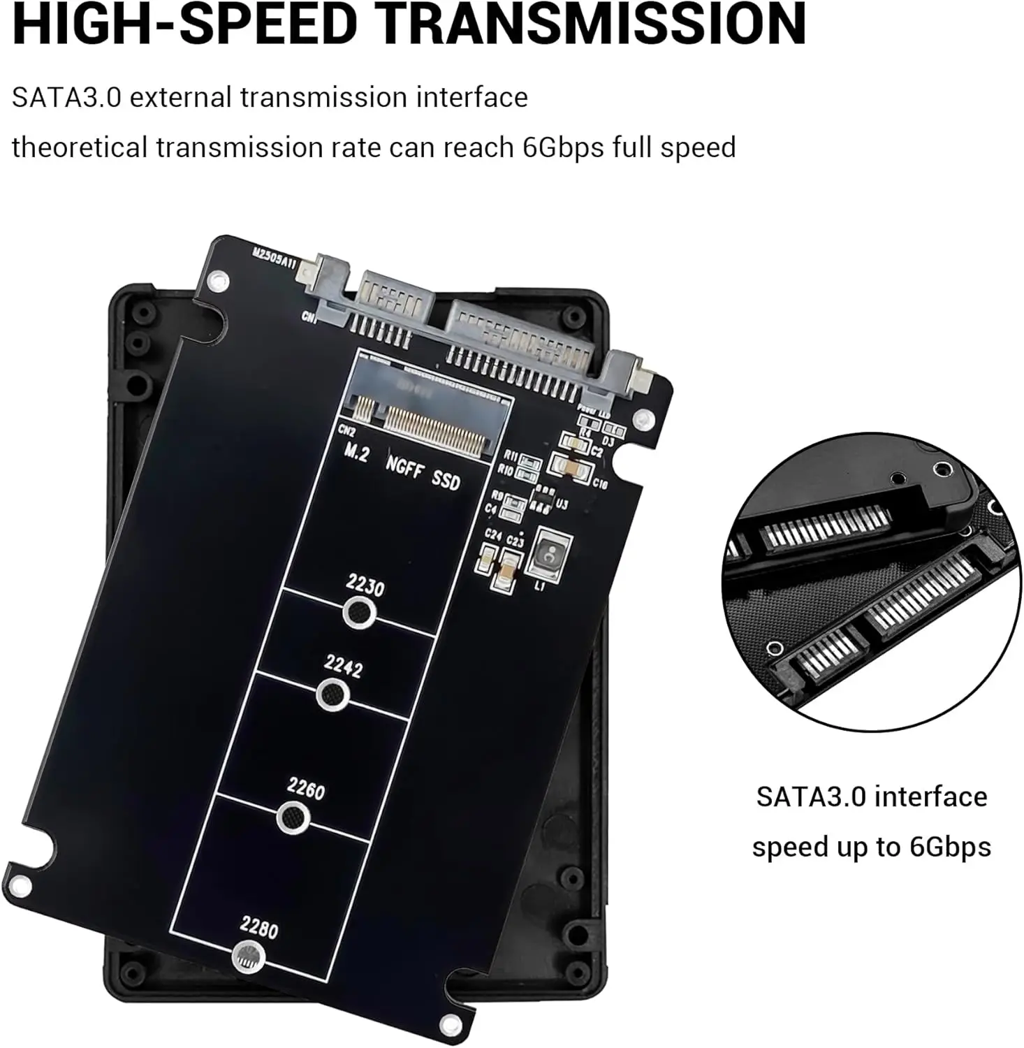 M.2 NGFF SSD To SATA3 Converter Adapter Card Dual-Use Hard Disk Adapter Board M.2 NGFF To SATA3.0 Adapter Card for PC
M.2 NGFF SSD To SATA3 Converter Adapter Card Dual-Use Hard Disk Adapter Board M.2 NGFF To SATA3.0 Adapter Card for PC