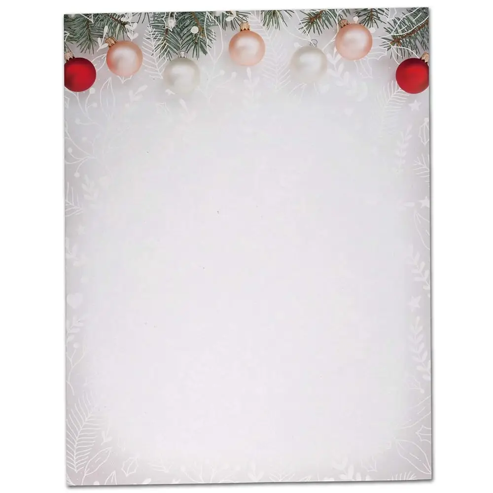 Christmas Tree Ornaments Winter Holiday Stationery - 60 Sheet Set of Letterhead Paper
Christmas Tree Ornaments Winter Holiday Stationery - 60 Sheet Set of Letterhead Paper