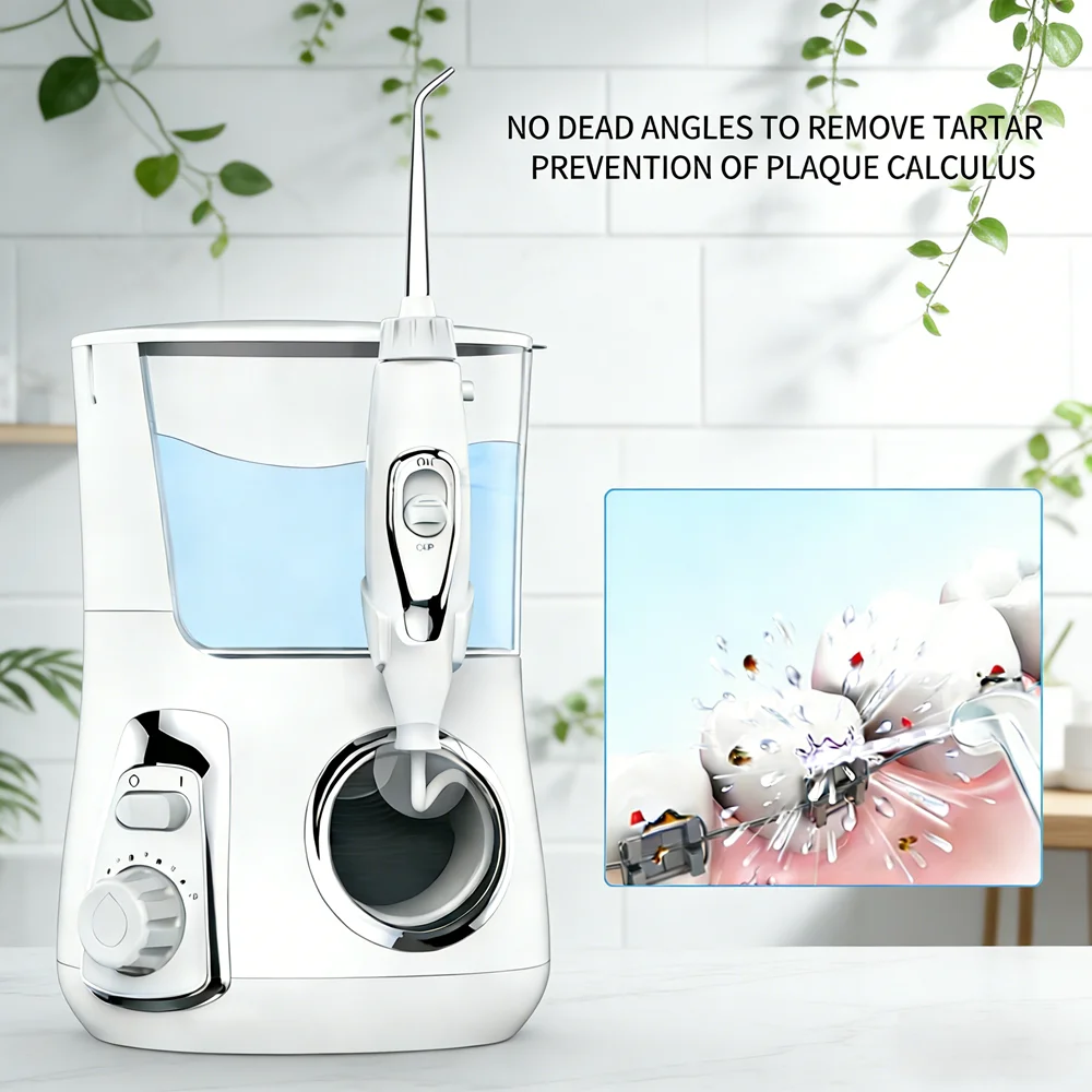 Ирригатор для полости рта 10-режимный, 800 мл, для домашнего использования, 5 сменных насадок, водный флоссер для чистки зубов, десен и естественной борьбы с кариесом
Ирригатор для полости рта 10-режимный, 800 мл, для домашнего использования, 5 сменных насадок, водный флоссер для чистки зубов, десен и естественной борьбы с кариесом