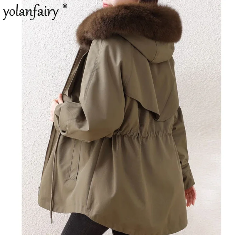 New Winter Jacket Women's Parkas Women Real Fox Fur Collar Rabbit Fur Inner Fur Coat Woman Waisted Jackets Female Slim Outwear F
New Winter Jacket Women's Parkas Women Real Fox Fur Collar Rabbit Fur Inner Fur Coat Woman Waisted Jackets Female Slim Outwear F