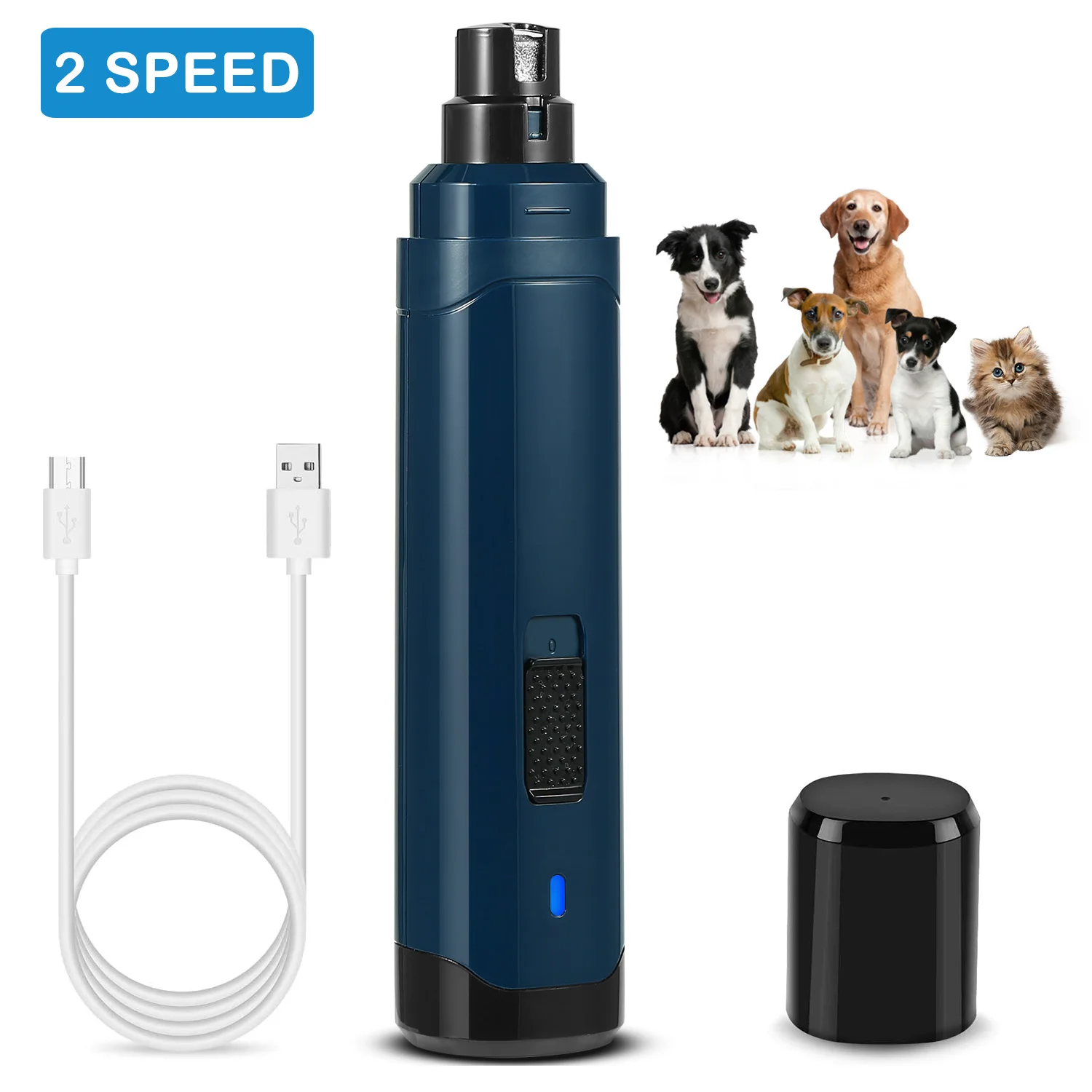 Quiet Pet Nail Grinder USB Rechargeable 2 Speeds Cordless Professional Nail Trimmer For Dogs Cats Paws Grooming Care
Quiet Pet Nail Grinder USB Rechargeable 2 Speeds Cordless Professional Nail Trimmer For Dogs Cats Paws Grooming Care