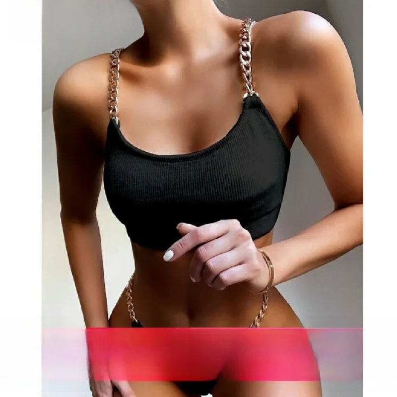 Новый сексуальный женский купальник-бикини 2025 года с низкой талией, цепным узором, треугольным дизайном, из полиэстера, с подкладкой на груди
Новый сексуальный женский купальник-бикини 2025 года с низкой талией, цепным узором, треугольным дизайном, из полиэстера, с подкладкой на груди
