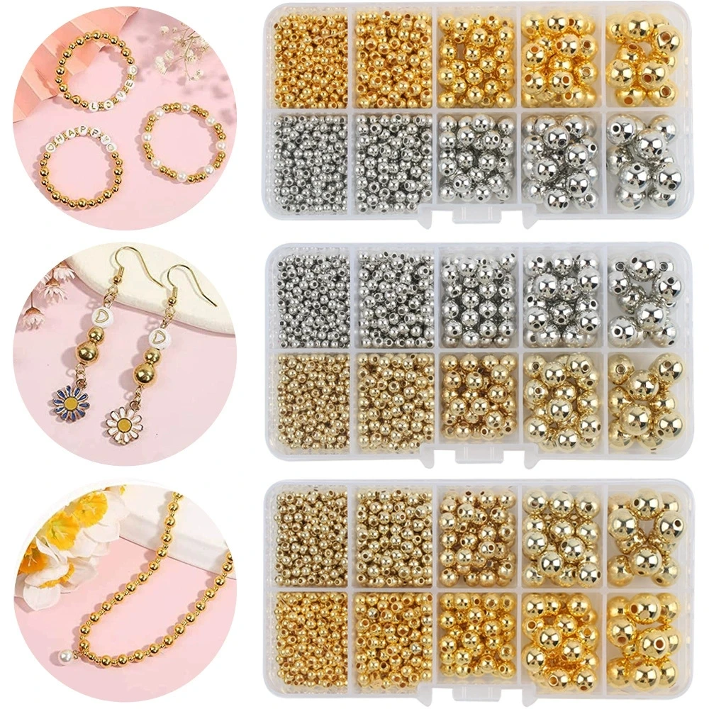 1Box 3/4/6/8/10MM CCB Gold Silver Color Spacer Round Loose Beads DIY Set For Bracelet Necklace Jewelry Making Accessories Kit
1Box 3/4/6/8/10MM CCB Gold Silver Color Spacer Round Loose Beads DIY Set For Bracelet Necklace Jewelry Making Accessories Kit