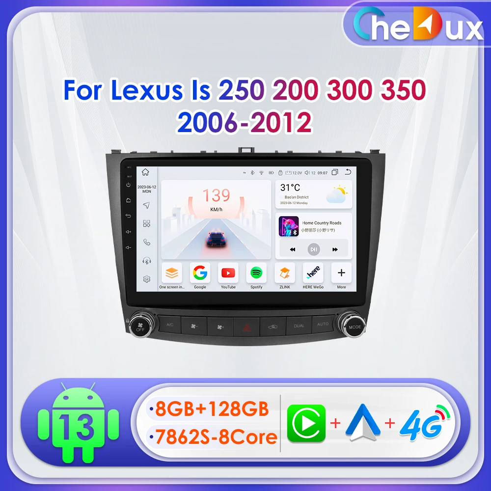 10.1" Chedux 2Din Android Car Radio for Lexus IS200 250 300 350 2006 - 2012 Multimedia Headunit CarPlay RDS DSP GPS Navigation
10.1" Chedux 2Din Android Car Radio for Lexus IS200 250 300 350 2006 - 2012 Multimedia Headunit CarPlay RDS DSP GPS Navigation