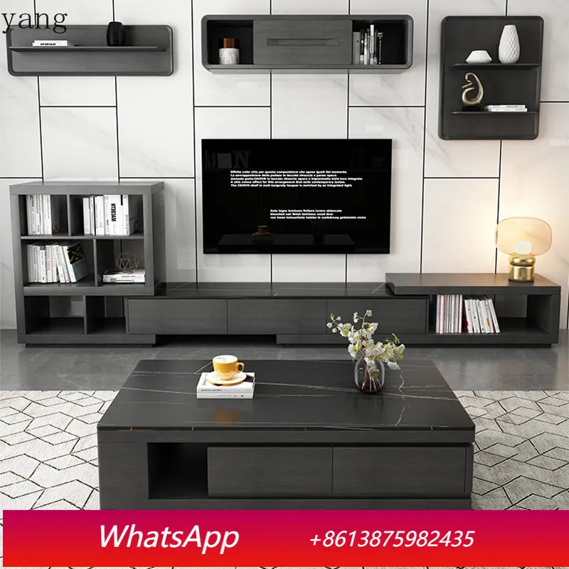 LMM black slate coffee table TV cabinet combination simple modern small apartment living room for home use
LMM black slate coffee table TV cabinet combination simple modern small apartment living room for home use