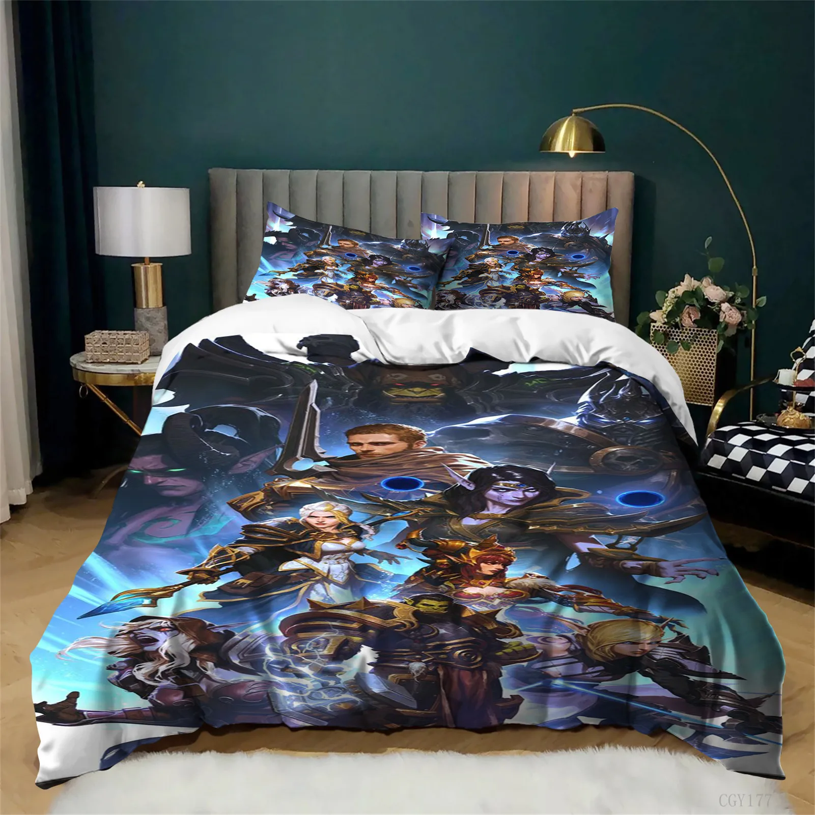 3pcs Wo-rld of War-cra-ft Bedding Set All Season Lightweight Quilt Cover Soft Breathable Duvet Cover with Pillowsham
3pcs Wo-rld of War-cra-ft Bedding Set All Season Lightweight Quilt Cover Soft Breathable Duvet Cover with Pillowsham