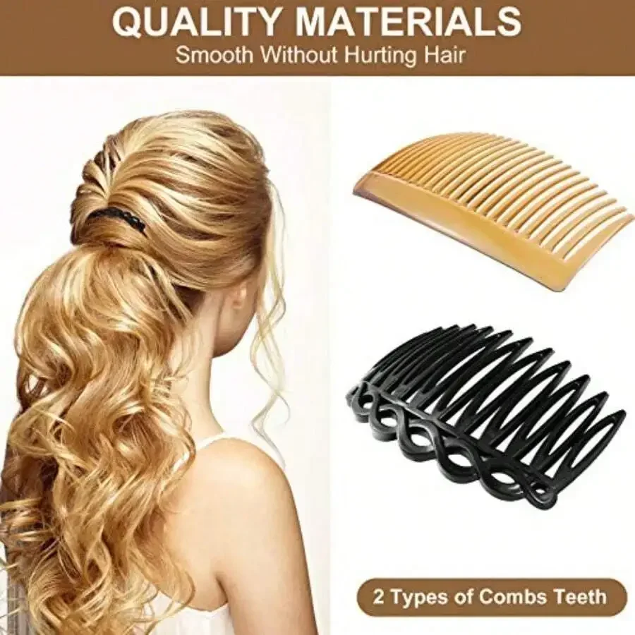24 Pcs Women Hair Combs With 11 And 23 Teeth Plastic Side Clips For Wedding Daily Styling
24 Pcs Women Hair Combs With 11 And 23 Teeth Plastic Side Clips For Wedding Daily Styling