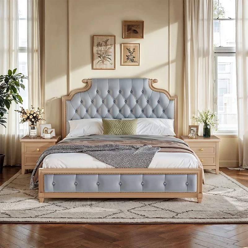King Size Queen Double Bed Simple Frame Wood European Twin Double Bed Aesthetic Modern Letto Matrimoniale Bedroom Furniture
King Size Queen Double Bed Simple Frame Wood European Twin Double Bed Aesthetic Modern Letto Matrimoniale Bedroom Furniture