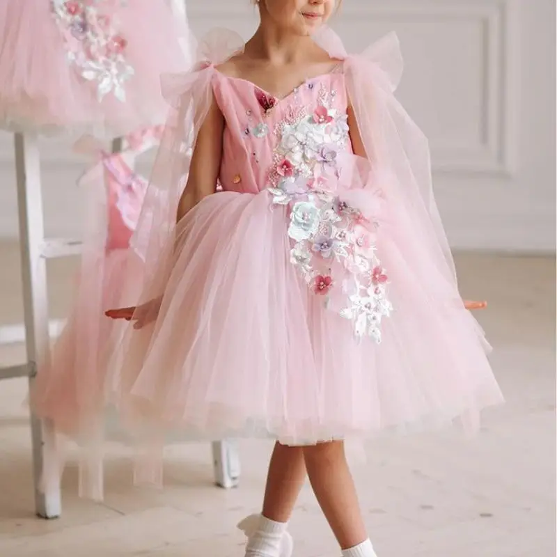 Pink Flower Girl Dresses for Wedding Customized Floral Flowergirl Dress Short Baby Girls Birthday Party First Communion Gowns
Pink Flower Girl Dresses for Wedding Customized Floral Flowergirl Dress Short Baby Girls Birthday Party First Communion Gowns