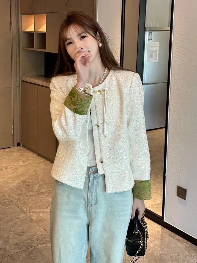 iny Sequin Women's Jaet Spring Autumn New Chinese Sle Small Fraance Sle Design Sense Commute Sle Loose Fit Button...
iny Sequin Women's Jaet Spring Autumn New Chinese Sle Small Fraance Sle Design Sense Commute Sle Loose Fit Button...