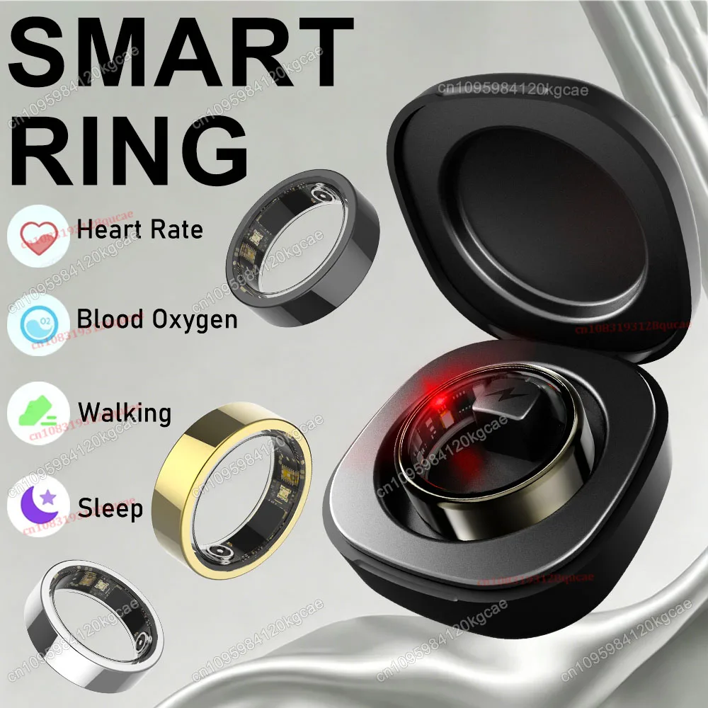 New Smart Ring Men Women with Charging Case,Heart Rate Blood Oxygen,Skin Temperature Monitor,5ATM Waterproof For Android IOS Man
New Smart Ring Men Women with Charging Case,Heart Rate Blood Oxygen,Skin Temperature Monitor,5ATM Waterproof For Android IOS Man