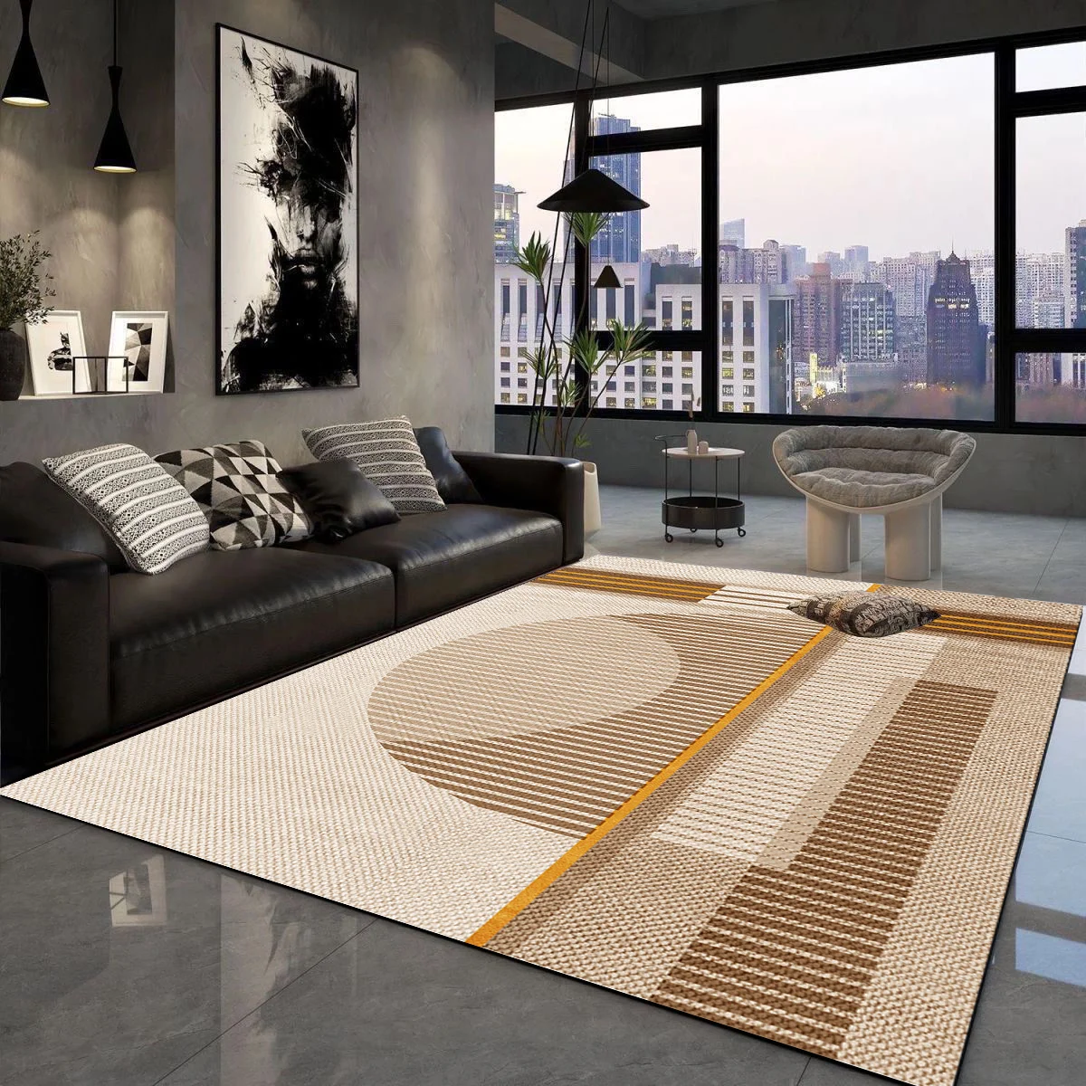 Modern Geometry Brown Living Room Soft Rug Easy Clean Fluffy Light Luxury Carpet Decoration Home Antiskid Short Velvet Floor Mat
Modern Geometry Brown Living Room Soft Rug Easy Clean Fluffy Light Luxury Carpet Decoration Home Antiskid Short Velvet Floor Mat