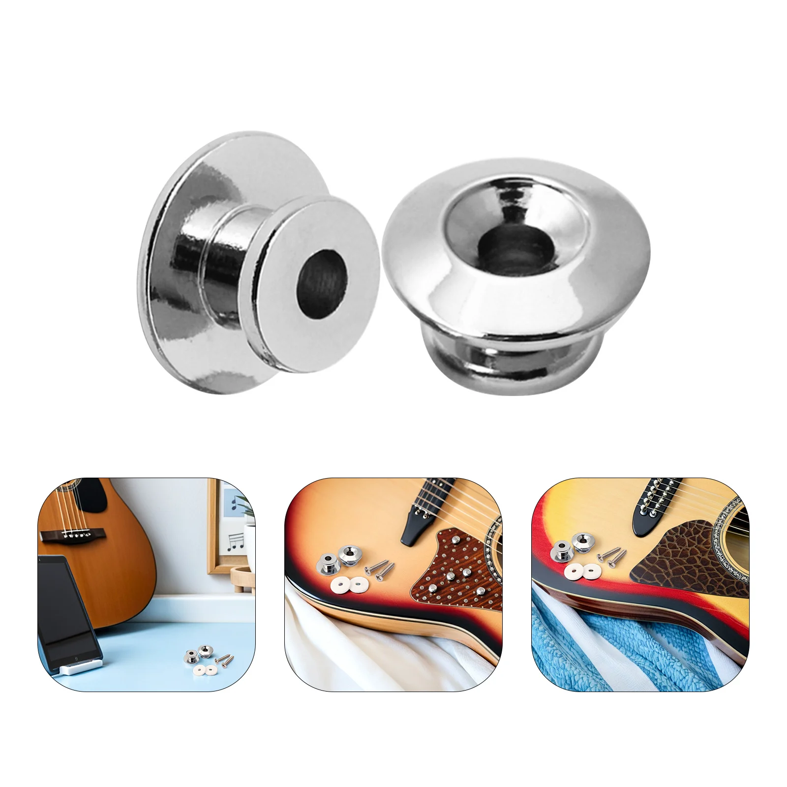 2 Pcs Mushroom Head Guitar Strap Locks Metal Buttons Electric Acoustic Guitar Parts Accessories Straplock Hardware
2 Pcs Mushroom Head Guitar Strap Locks Metal Buttons Electric Acoustic Guitar Parts Accessories Straplock Hardware