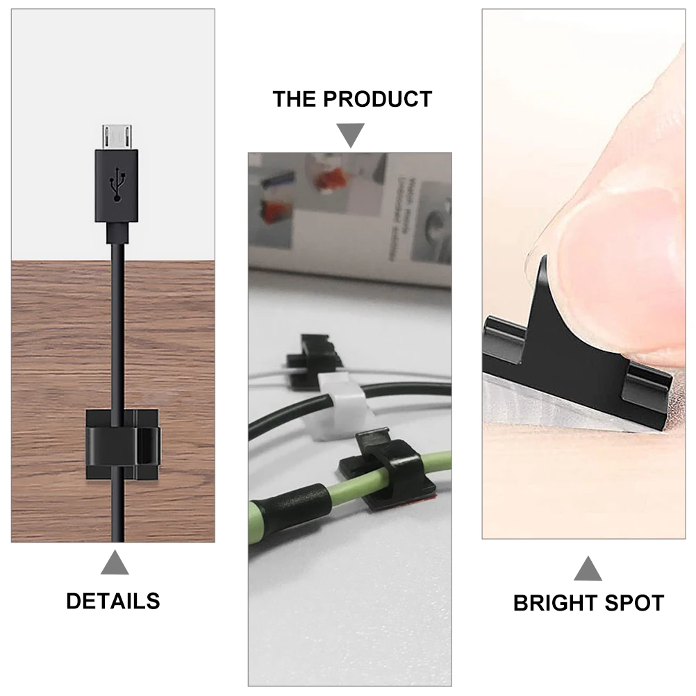 Cable Clips Self Adhesive Wire Fixer Black Decor Hooks Cord Holder Square Desktop Organizer Needed Car Home Office
Cable Clips Self Adhesive Wire Fixer Black Decor Hooks Cord Holder Square Desktop Organizer Needed Car Home Office