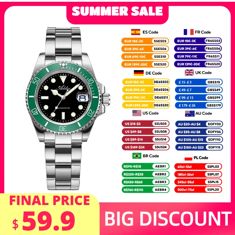ADDIES Woman's Watches New Luxury GM12 Stainless Steel Elegant Fashion 5Bar Waterproof Luminous Quartz Watches for Ladies 36mm
ADDIES Woman's Watches New Luxury GM12 Stainless Steel Elegant Fashion 5Bar Waterproof Luminous Quartz Watches for Ladies 36mm