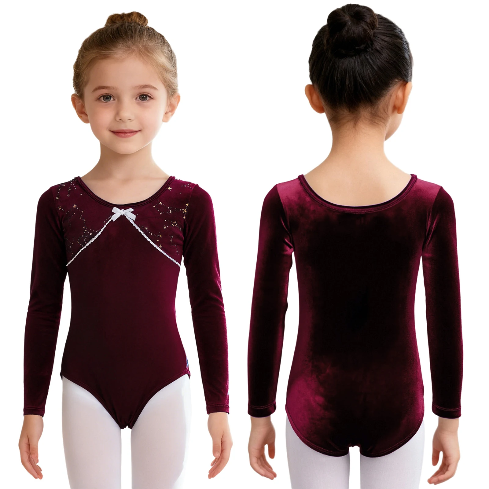 Детский бархатный балетный купальник для девочек с длинным рукавом и металлическими звездами, для фигурного катания, гимнастики, танцев, тренировок и выступлений
Детский бархатный балетный купальник для девочек с длинным рукавом и металлическими звездами, для фигурного катания, гимнастики, танцев, тренировок и выступлений