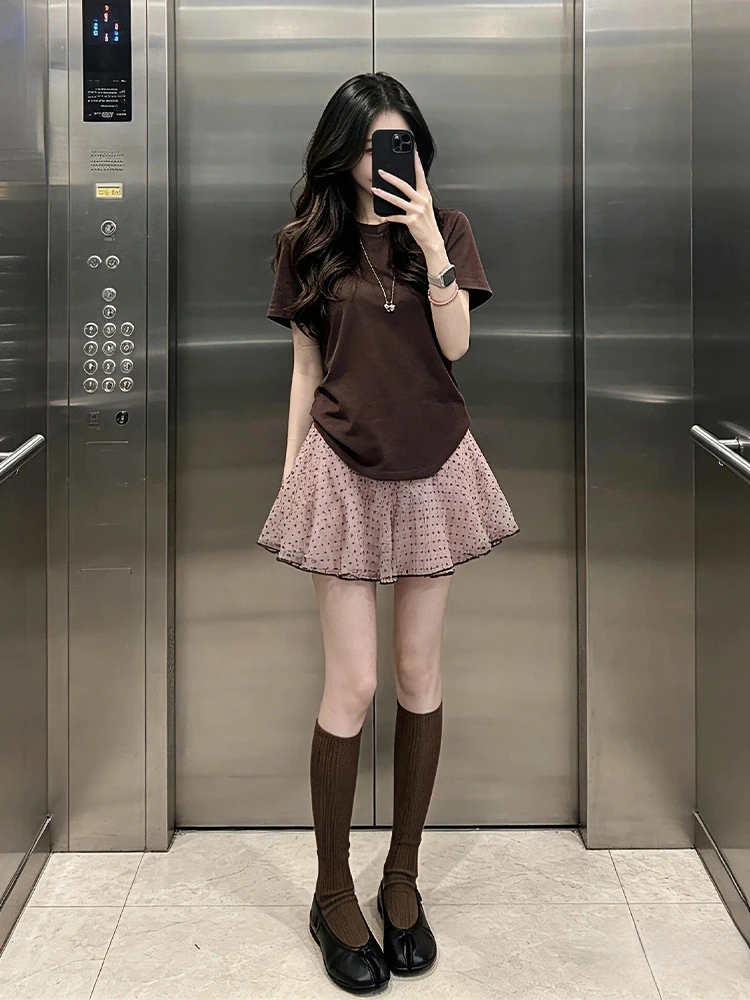 Lazy Style Polka Dot T-Shirt And Short Skirt Set plus Size Women Comfortable Spring Summer Fashion Outfit Korean High Waist M...
Lazy Style Polka Dot T-Shirt And Short Skirt Set plus Size Women Comfortable Spring Summer Fashion Outfit Korean High Waist M...