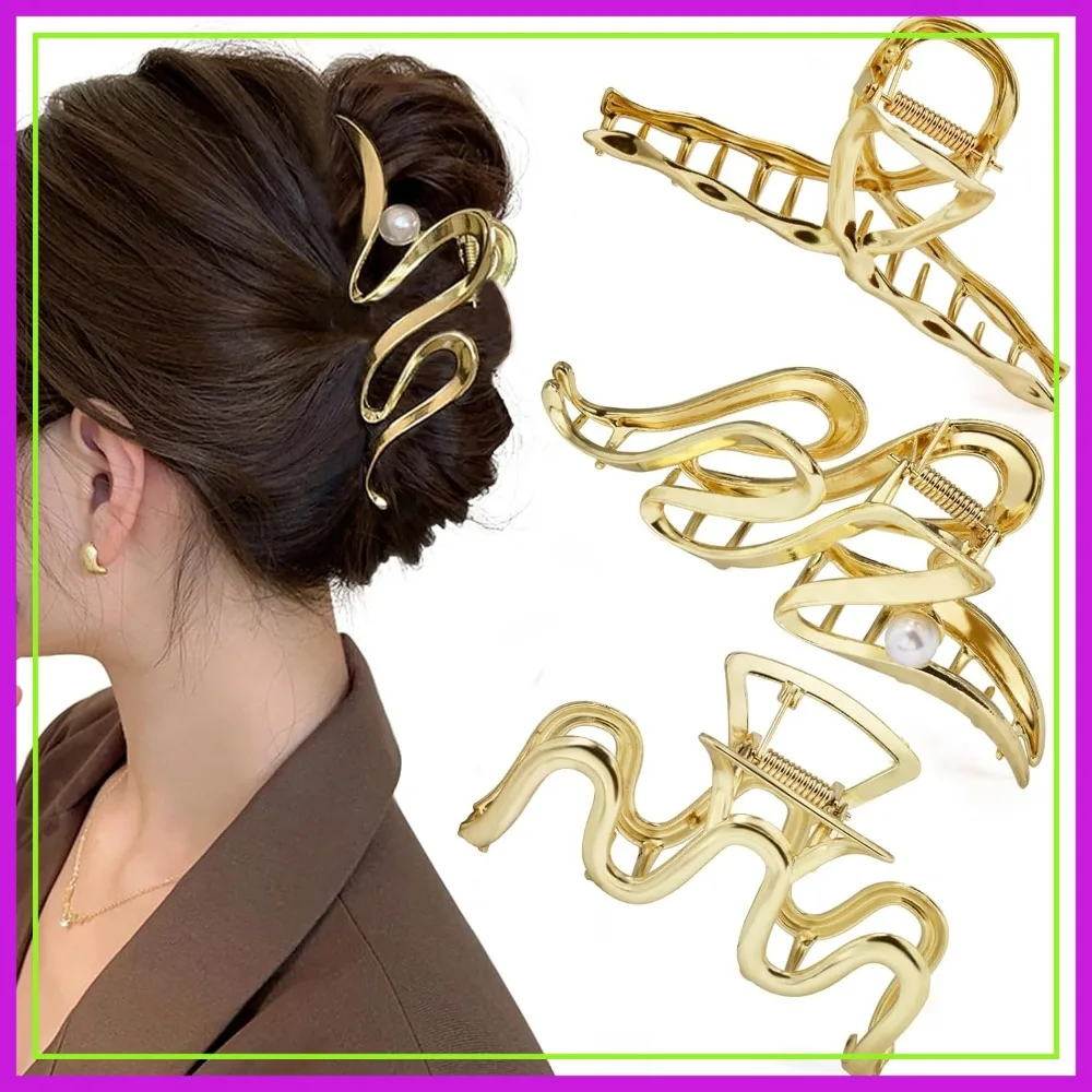 3 PCS Large Metal Hair Claw Clips for Thick Heavy Hair, Non-Slip Strong Hold Jaw Clamp, Fashion Styling Accessories for Women
3 PCS Large Metal Hair Claw Clips for Thick Heavy Hair, Non-Slip Strong Hold Jaw Clamp, Fashion Styling Accessories for Women