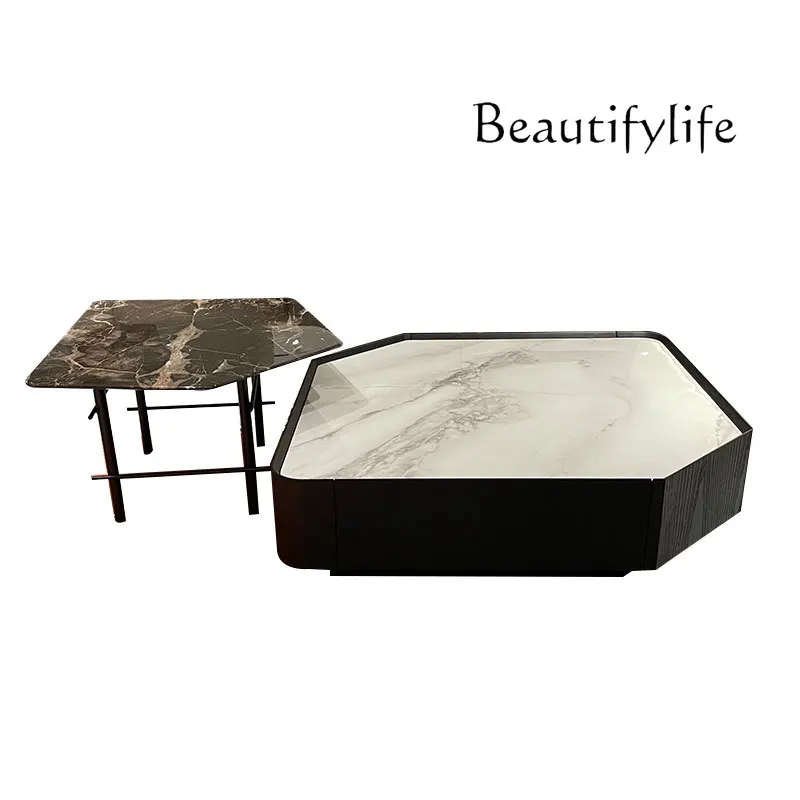 Coffee table TV cabinet side few combination natural marble double drawer storage tea table high and low combination new model
Coffee table TV cabinet side few combination natural marble double drawer storage tea table high and low combination new model