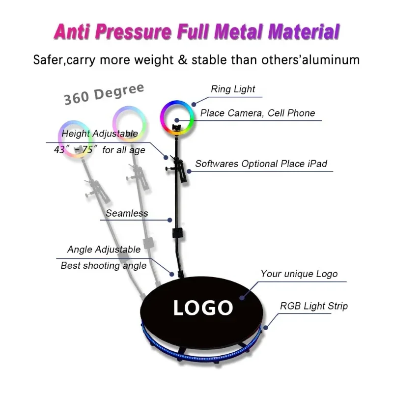 Hot Sales3D Ring Light En Gros Accessories For Photo Booth Photo Booth With Props
Hot Sales3D Ring Light En Gros Accessories For Photo Booth Photo Booth With Props