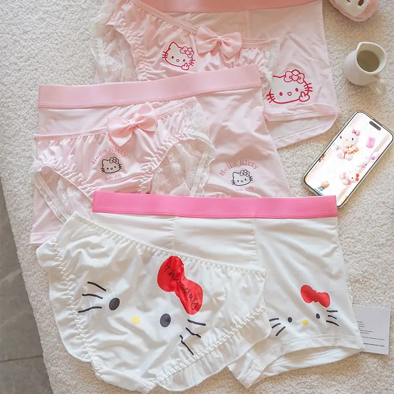 Hello Kitty Kuromi Couple Underpants Cute Men's Women's Print Sexy Lace Women Fashion Anime Kawaii Soft Ice Silk Underpants Gift
Hello Kitty Kuromi Couple Underpants Cute Men's Women's Print Sexy Lace Women Fashion Anime Kawaii Soft Ice Silk Underpants Gift