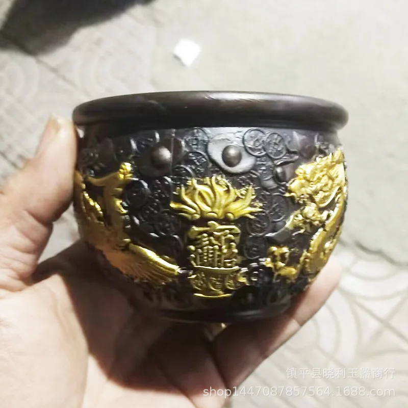 Bronze Dragon and Phoenix Pattern Ashtray New Chinese Style Retro Home Living Room Office Luxury Ornament Metal Craft
Bronze Dragon and Phoenix Pattern Ashtray New Chinese Style Retro Home Living Room Office Luxury Ornament Metal Craft