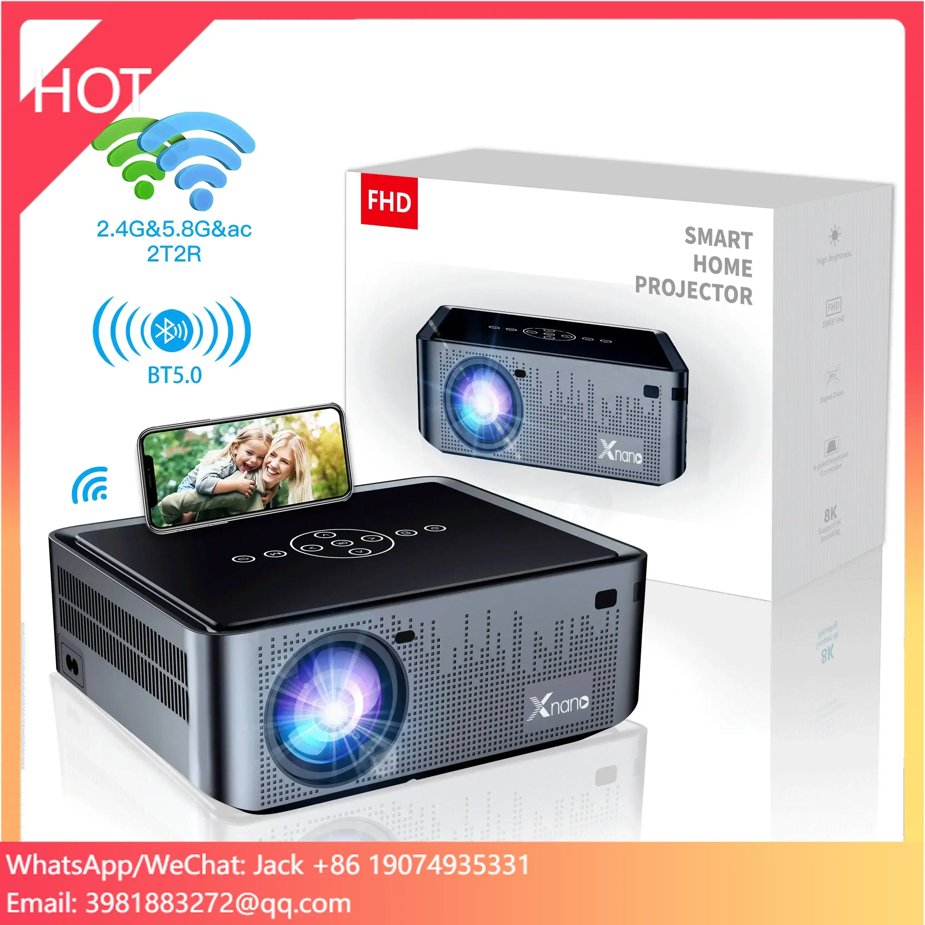 YDH-X1PRO 8K Projector 900 Lumens Android 120 Inch BT5.0 Wifi 6 Voice Remote Control Auto Focus Indoor Portable Projector 8K
YDH-X1PRO 8K Projector 900 Lumens Android 120 Inch BT5.0 Wifi 6 Voice Remote Control Auto Focus Indoor Portable Projector 8K