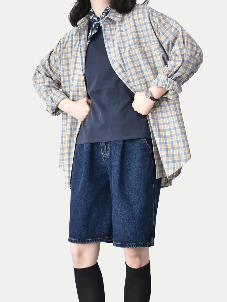 Plaid Long Sve irt Two Colors Casual Commute Loose Fit Button up Cotton Vintage Retro Sle with ket for Autumn Winter
Plaid Long Sve irt Two Colors Casual Commute Loose Fit Button up Cotton Vintage Retro Sle with ket for Autumn Winter