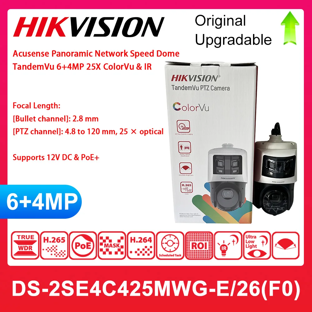 Hikvision ColorVu DS-2SE4C425MWG-E/26(F0) TandemVu 6+4MP 25X Colorful & IR DarkFighter AcuSense Speed Dome Camera PoE+ IR 100 m
Hikvision ColorVu DS-2SE4C425MWG-E/26(F0) TandemVu 6+4MP 25X Colorful & IR DarkFighter AcuSense Speed Dome Camera PoE+ IR 100 m