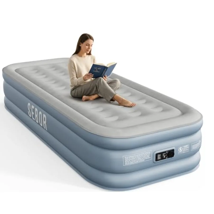 Air Mattress for Guests, Moving, Camping, Travel PVC, Gray Built-in High-Speed Pump, Self-Inflating, Durable Twin Size with Sto
Air Mattress for Guests, Moving, Camping, Travel PVC, Gray Built-in High-Speed Pump, Self-Inflating, Durable Twin Size with Sto