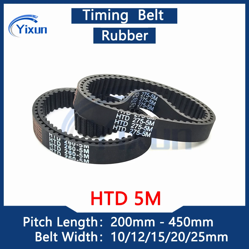 HTD 5M Rubber Timing Belt Length 200-450mm Width 10-25mm 5M Drive Belt 200 220 250 270 285 300 330 340 350 375 380 395 400 450
HTD 5M Rubber Timing Belt Length 200-450mm Width 10-25mm 5M Drive Belt 200 220 250 270 285 300 330 340 350 375 380 395 400 450
