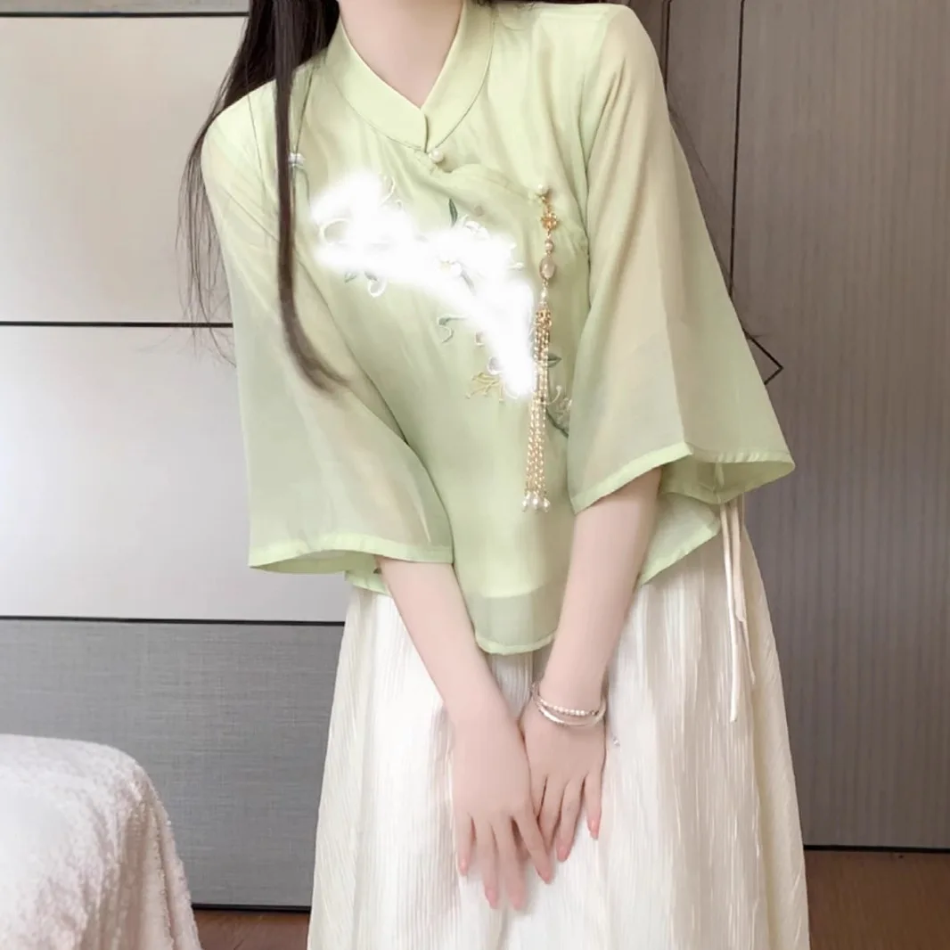 New Chinese Zen Style Improved Cheongsam Two Piece Set Qipao Dress Daily Fashion Outfit for Young Girls CH-108
New Chinese Zen Style Improved Cheongsam Two Piece Set Qipao Dress Daily Fashion Outfit for Young Girls CH-108