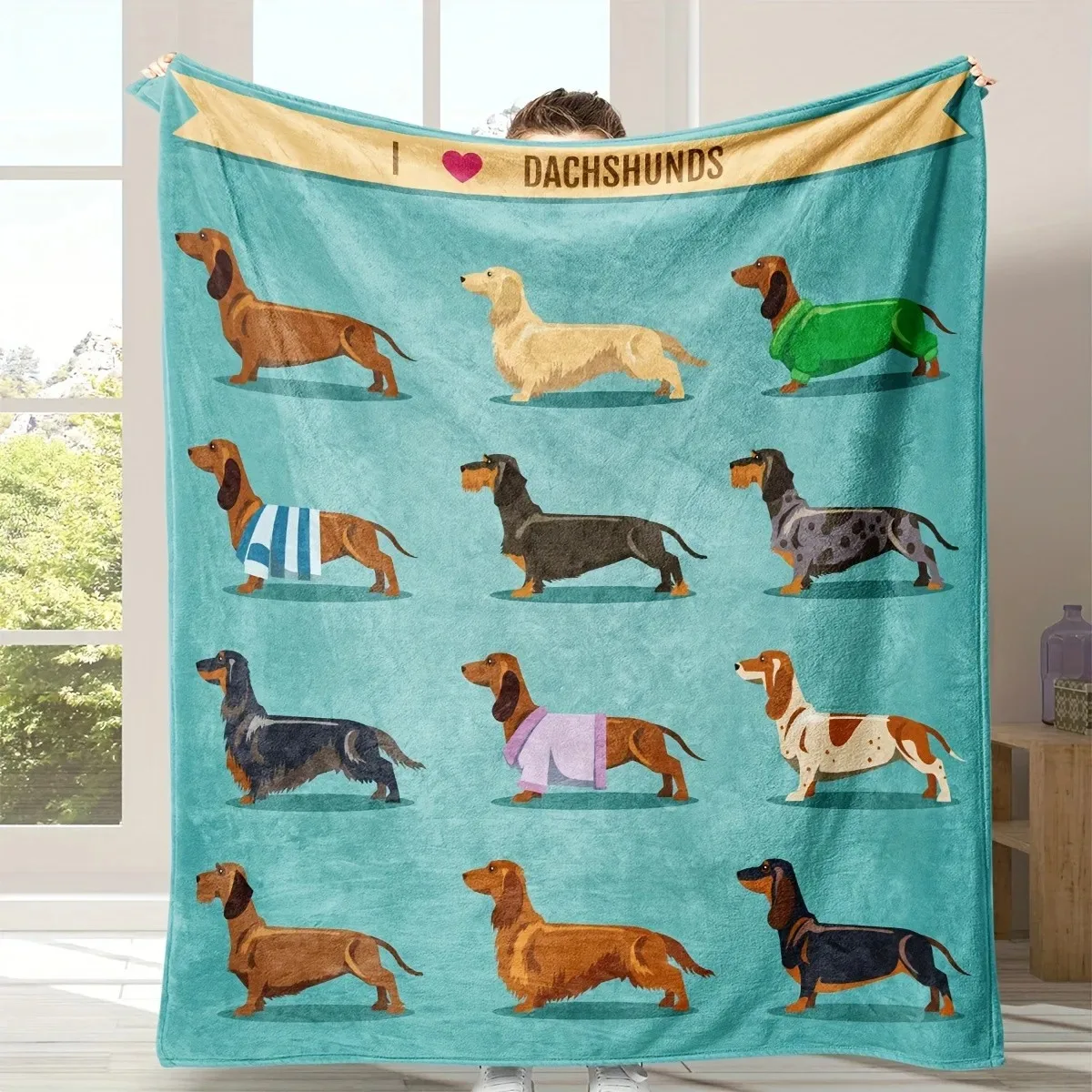 Dachshund Dog Flannel Blanket - Soft Blue Cozy Weiner Dog Lover Sofa Throw
Dachshund Dog Flannel Blanket - Soft Blue Cozy Weiner Dog Lover Sofa Throw