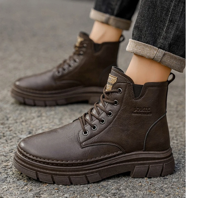 Осенние высокие мужские ботинки 2024, повседневная кожаная обувь для альпинизма, противоскользящие, износостойкие уличные мужские ботинки, повседневная мужская обувь
Осенние высокие мужские ботинки 2024, повседневная кожаная обувь для альпинизма, противоскользящие, износостойкие уличные мужские ботинки, повседневная мужская обувь