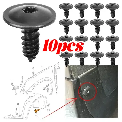 Car Engine Cover Undertray Splashguard Wheel Arch Torx Screw Fastener clips N90974701 Bolt Universal for VW Passat Audi Seat