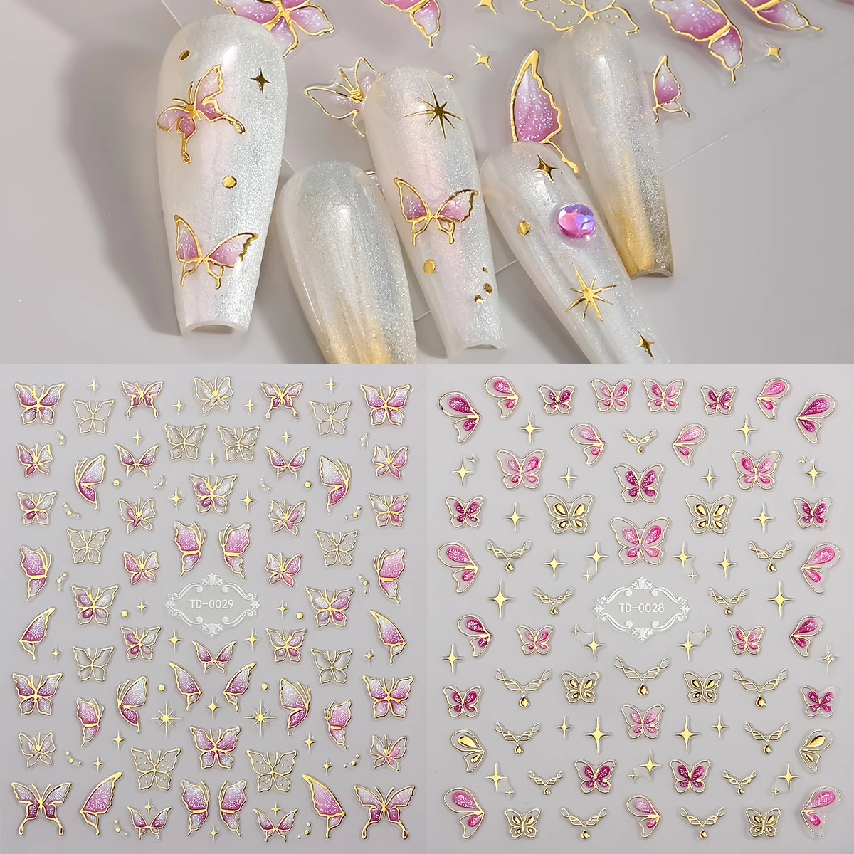 2pcs 5D Jelly Nail Art Sticker Aurora Pink Butterfly Star Self-Adhesive Decals Sliders for Nails DIY Manicure Decoration
2pcs 5D Jelly Nail Art Sticker Aurora Pink Butterfly Star Self-Adhesive Decals Sliders for Nails DIY Manicure Decoration