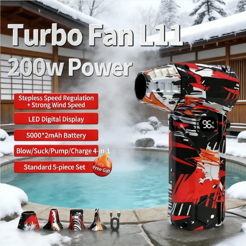 450000RPM Violent Fan L11: 53m/s High-Speed Turbo Blower Vacuum Dust Cleaner Type-C Charging
450000RPM Violent Fan L11: 53m/s High-Speed Turbo Blower Vacuum Dust Cleaner Type-C Charging