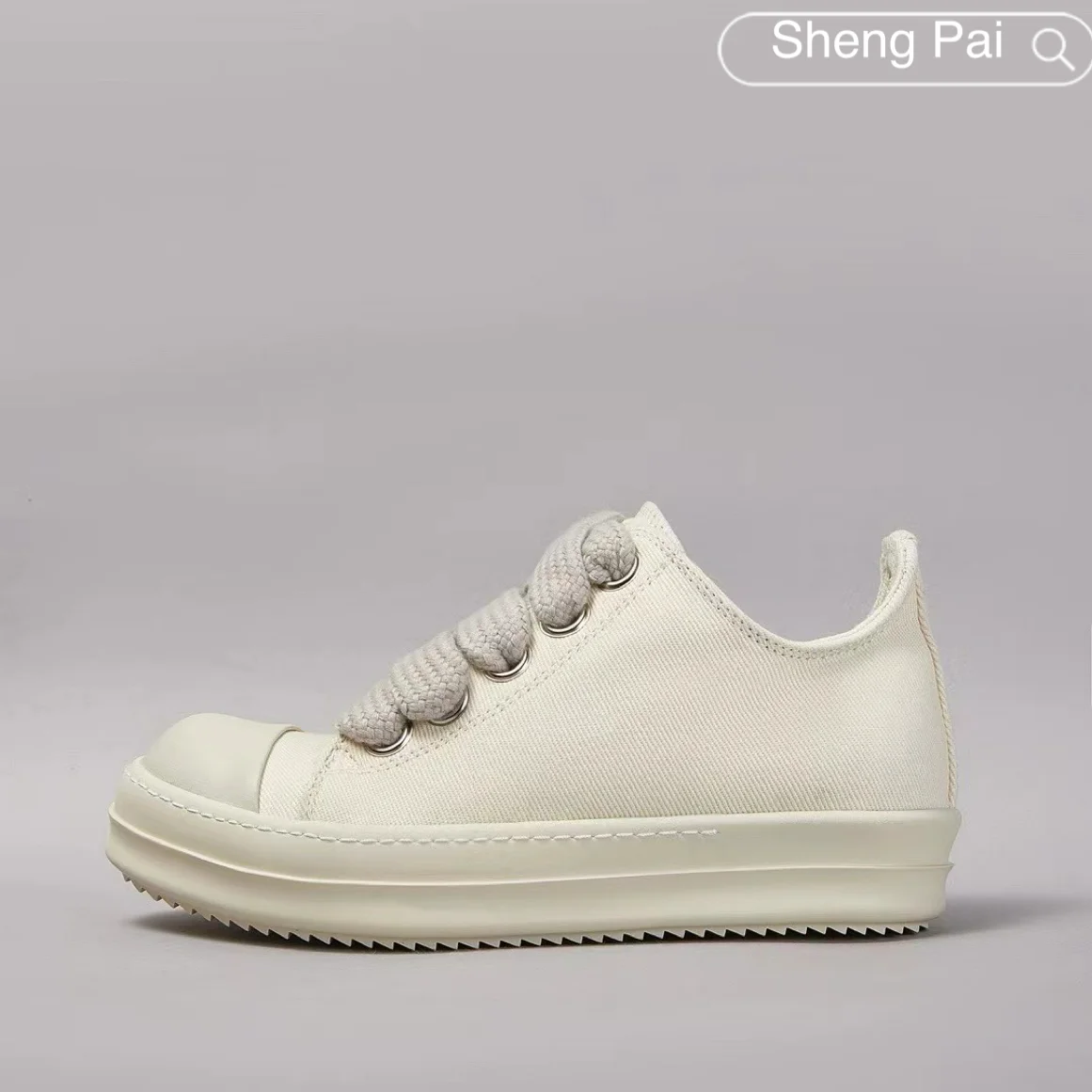 Men's Canvas Shoes Thick laces Beige apricot twill flats Men's casual sneakers O-wen low-top lace-up Luxury brand Women's shoes
Men's Canvas Shoes Thick laces Beige apricot twill flats Men's casual sneakers O-wen low-top lace-up Luxury brand Women's shoes