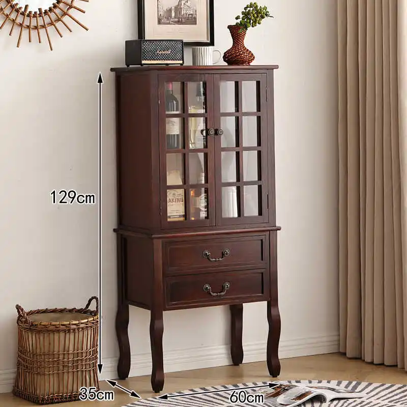 American solid wood TV cabinet double door wine cabinet European combination decoration living room home storage retro display c
American solid wood TV cabinet double door wine cabinet European combination decoration living room home storage retro display c