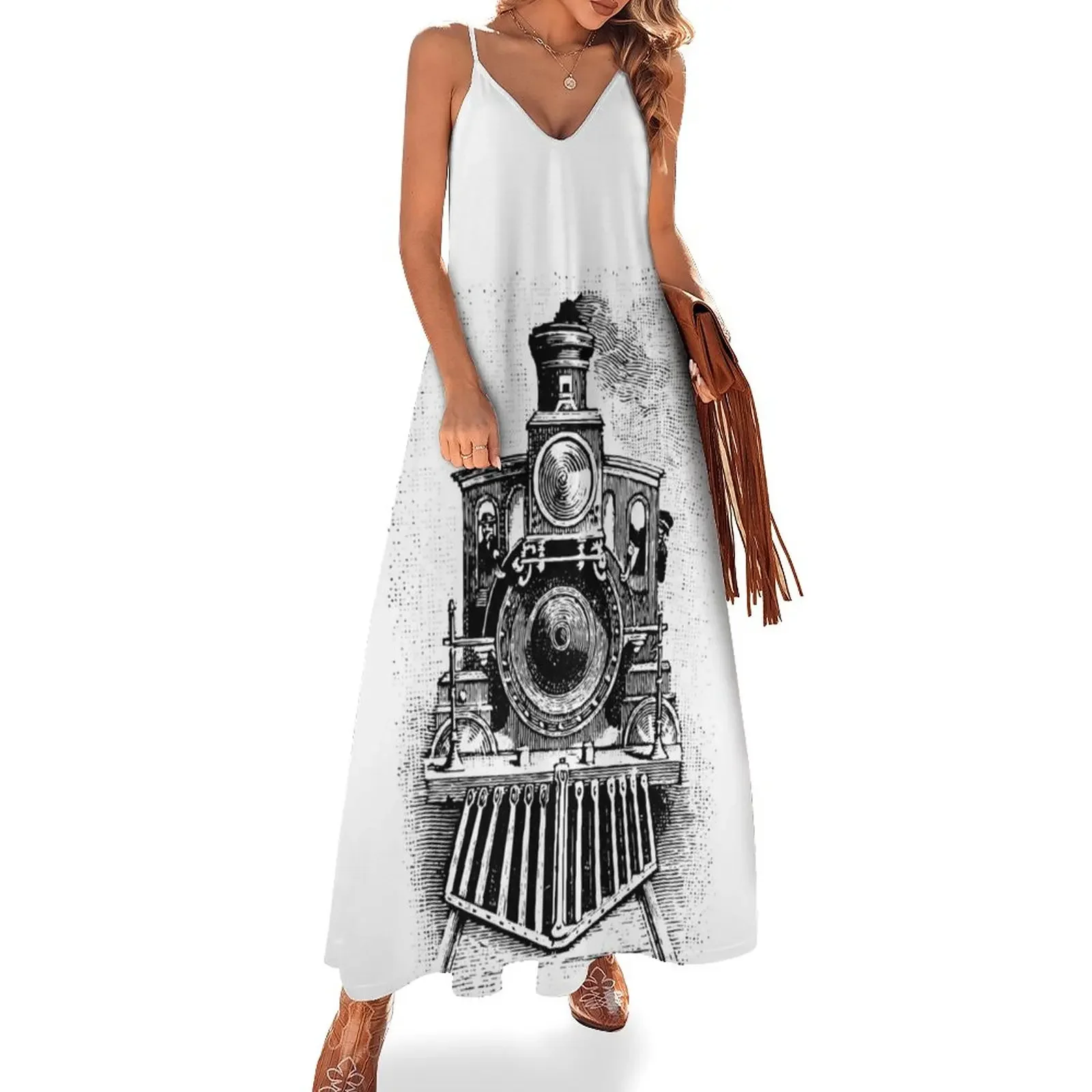 Vintage Locomotive Train - Front Facing Sleeveless Dress summer dress korean women long sleeve dresses party dresses women dress
Vintage Locomotive Train - Front Facing Sleeveless Dress summer dress korean women long sleeve dresses party dresses women dress