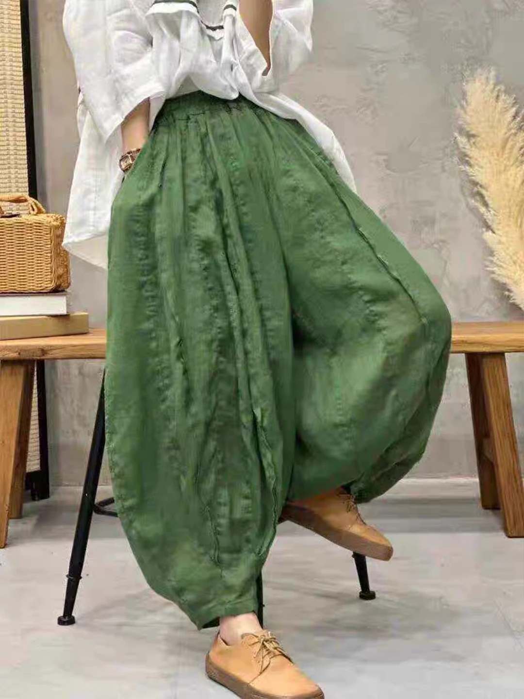 Retro Japanese Sle Cotton Linen Lantern Pants Women Summer Thin Elastic High Waist Slimming Casual Frayed Splicing Linen Pu...
Retro Japanese Sle Cotton Linen Lantern Pants Women Summer Thin Elastic High Waist Slimming Casual Frayed Splicing Linen Pu...