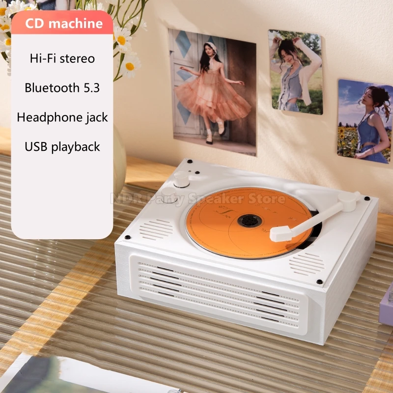 Portable All-in-One Vintage CD Player Built-in Bluetooth Speakers, Audio Disc, Album Player,for Birthday Gift
Portable All-in-One Vintage CD Player Built-in Bluetooth Speakers, Audio Disc, Album Player,for Birthday Gift