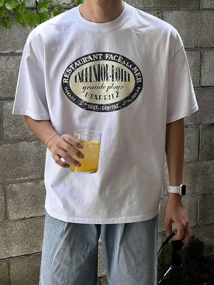 SYUHGFA 2025 Summer O-Neck Cptton T-Shirt Trendy Men's Top Print Contract Color Niche Design Korean Style Short Sleeve Tees
SYUHGFA 2025 Summer O-Neck Cptton T-Shirt Trendy Men's Top Print Contract Color Niche Design Korean Style Short Sleeve Tees