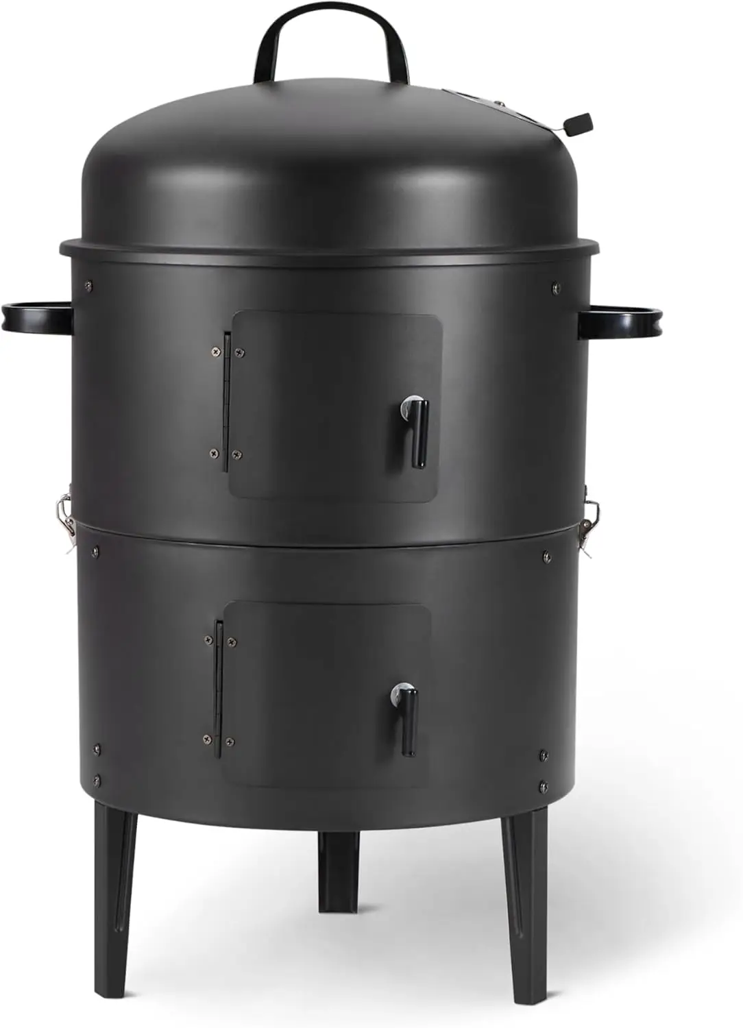 16 inch Charcoal Smoker with Built-in Thermometer, 2-Layer Design, Adjustable Air Supply, Black
16 inch Charcoal Smoker with Built-in Thermometer, 2-Layer Design, Adjustable Air Supply, Black