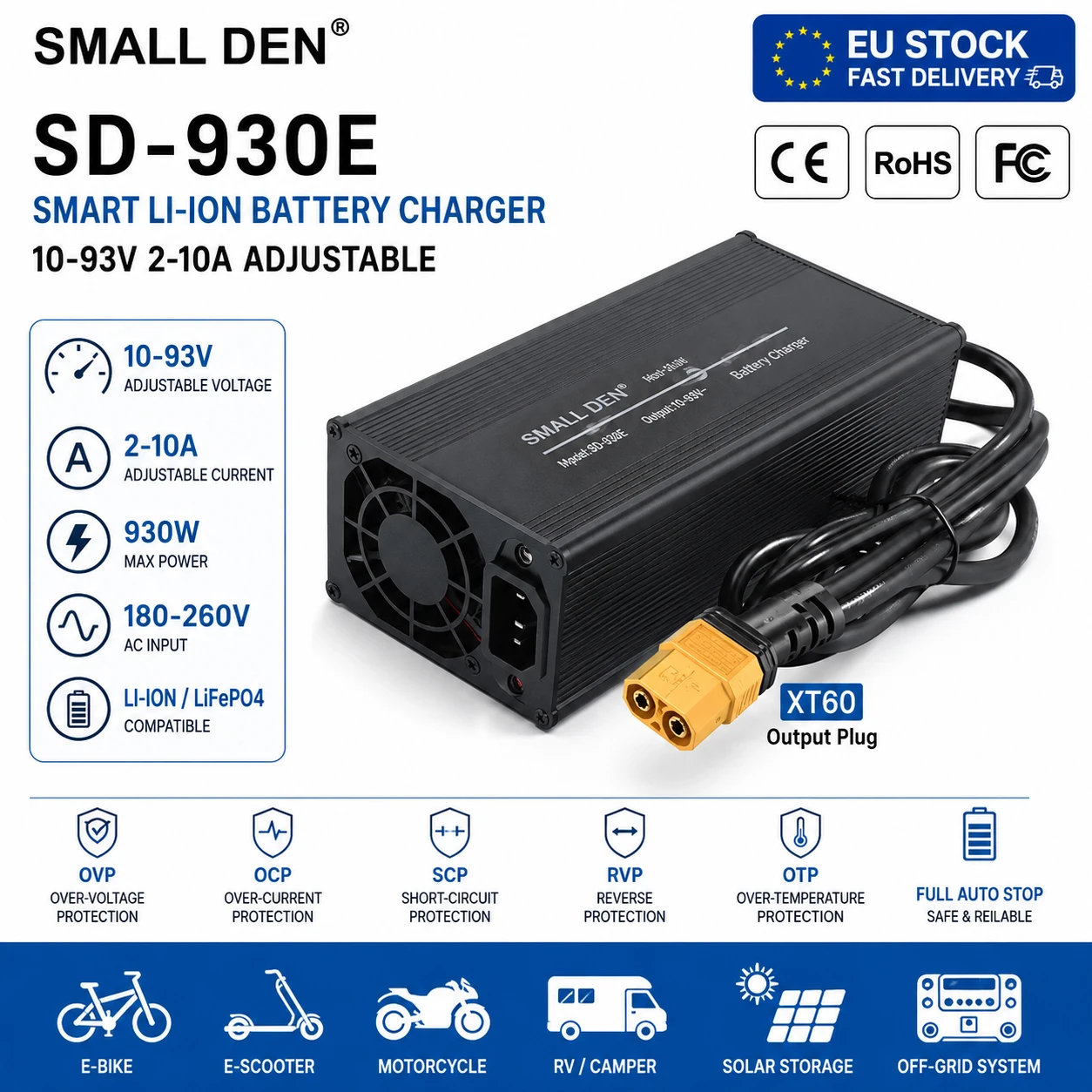 36V 48V 52V 60V 72V 2A 5A 10S 13S 16S 20S Li-ion Battery Charger 42V 54.6V 58.8V 67.2V 84V 10A 15A 20A Intelligent Fast Charger
36V 48V 52V 60V 72V 2A 5A 10S 13S 16S 20S Li-ion Battery Charger 42V 54.6V 58.8V 67.2V 84V 10A 15A 20A Intelligent Fast Charger