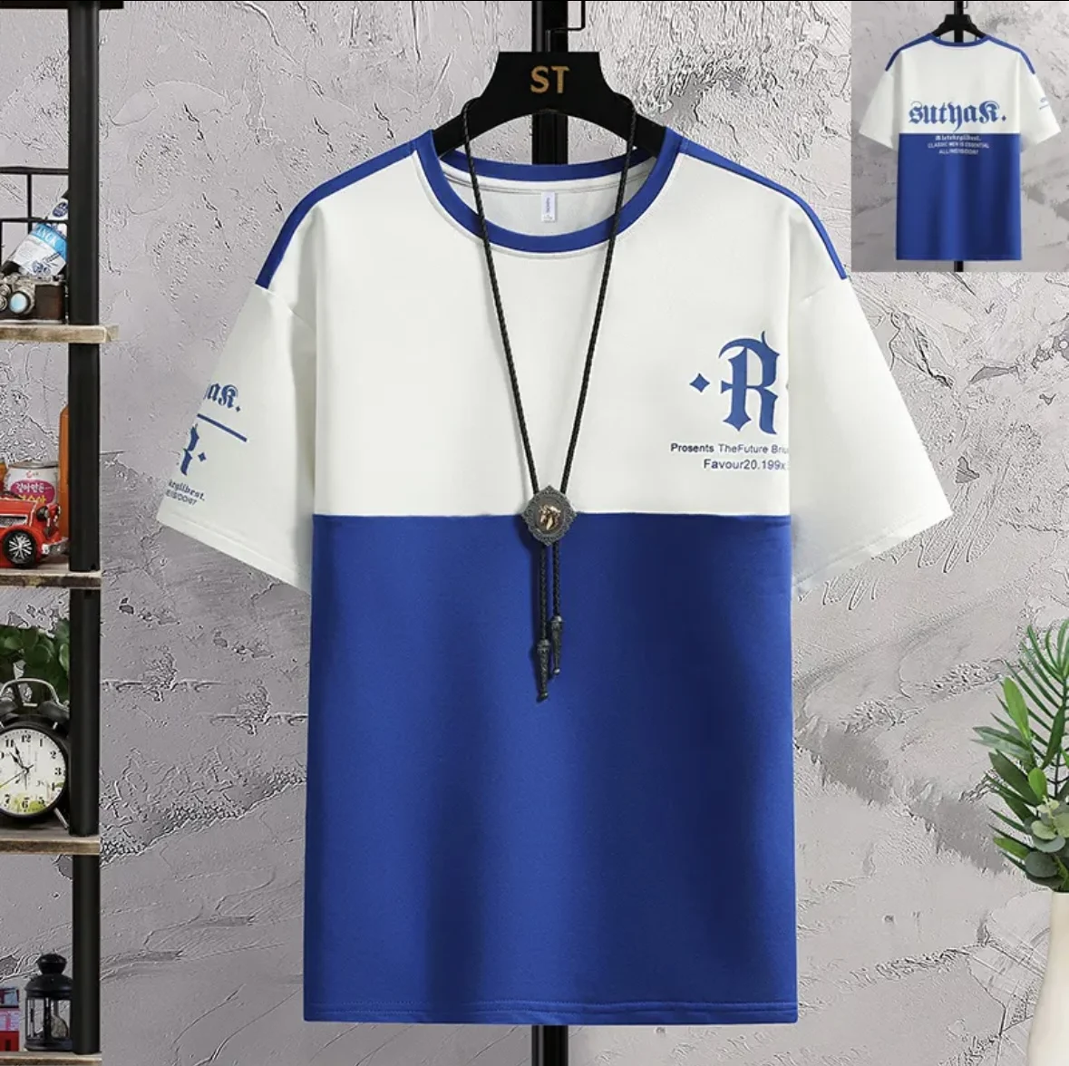 Ice Silk Short-sleeved T-shirt, Men's Summer Fashion Brand, Half-sleeved Fashionable Trendy Printed Pattern Men's Summer Top
Ice Silk Short-sleeved T-shirt, Men's Summer Fashion Brand, Half-sleeved Fashionable Trendy Printed Pattern Men's Summer Top