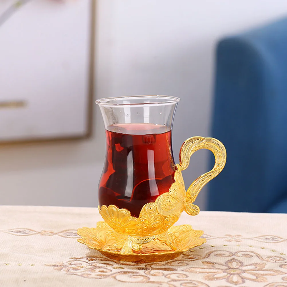 1Set European Style Coffee Cup Saucer Set Zinc Alloy Glass Cup for Tea Coffee Hot Chocolate Serving Tableware Tea
1Set European Style Coffee Cup Saucer Set Zinc Alloy Glass Cup for Tea Coffee Hot Chocolate Serving Tableware Tea