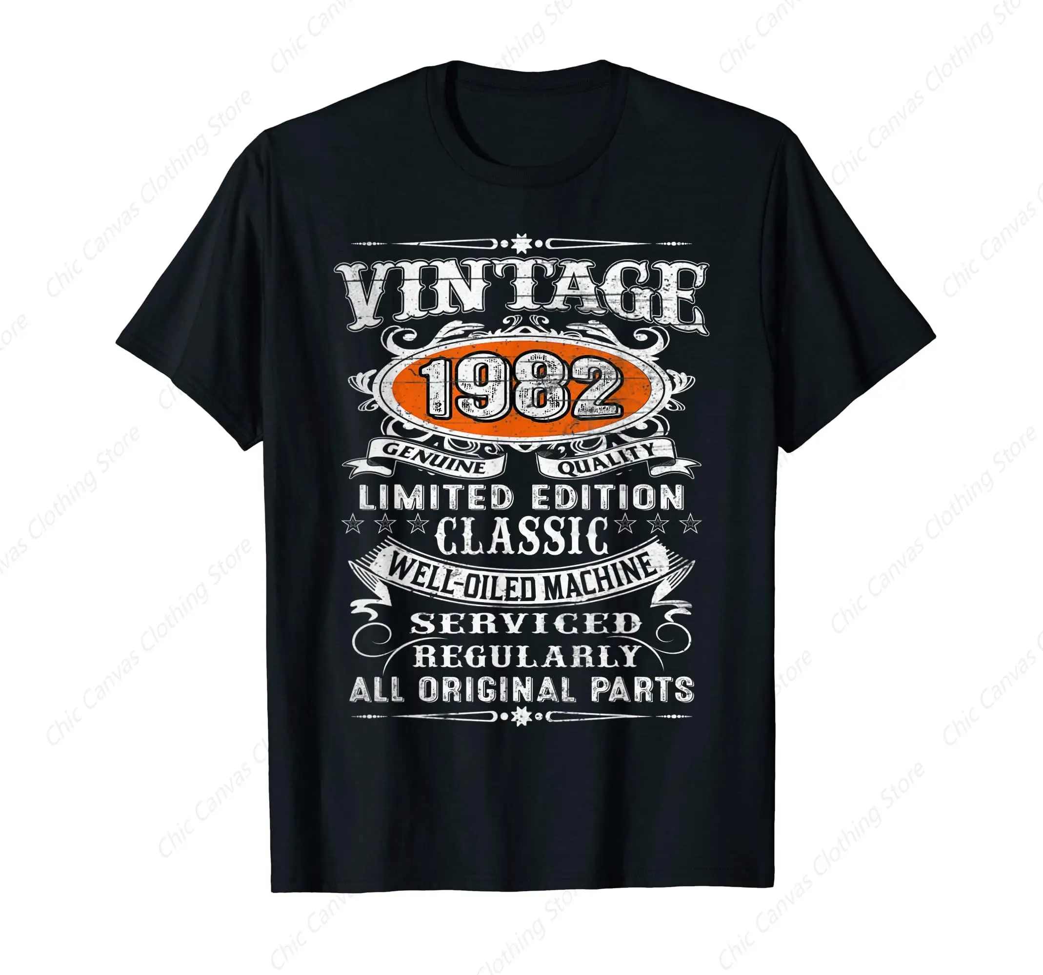Men's Retro 1982 Retro Classic 43rd Birthday T-shirt Fit Cool Short Sleeve Pure Cotton T-shirt
Men's Retro 1982 Retro Classic 43rd Birthday T-shirt Fit Cool Short Sleeve Pure Cotton T-shirt