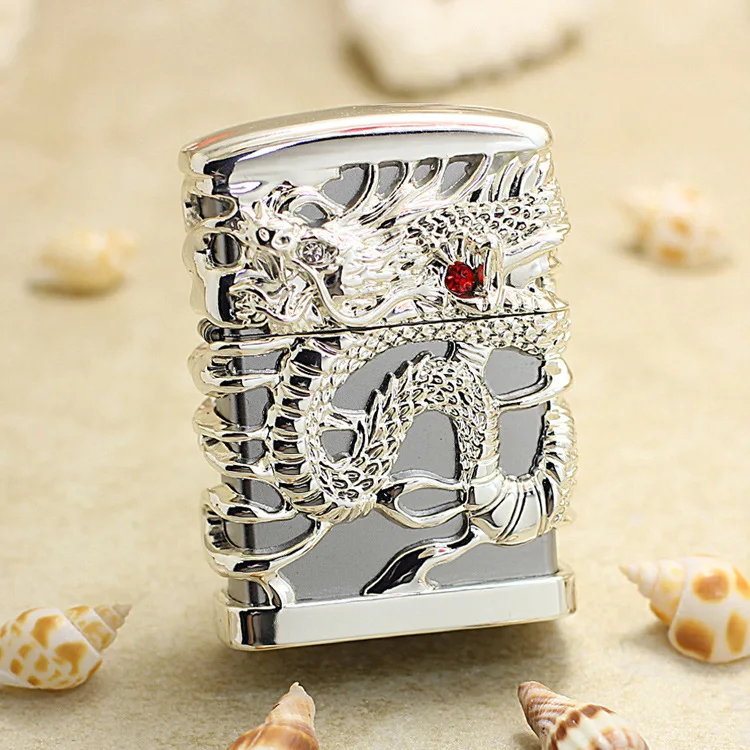 Genuine Zippo Hollow Dragon Silver oil lighter copper windproof Kerosene lighters Gift with anti-counterfeiting code
Genuine Zippo Hollow Dragon Silver oil lighter copper windproof Kerosene lighters Gift with anti-counterfeiting code
